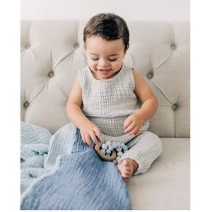 Beba Bean Coco Romper in Grey Muslin